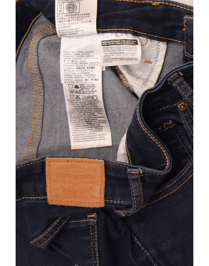 Calça jeans feminina Levi's 712 Slim W30 L32 azul marinho algodão