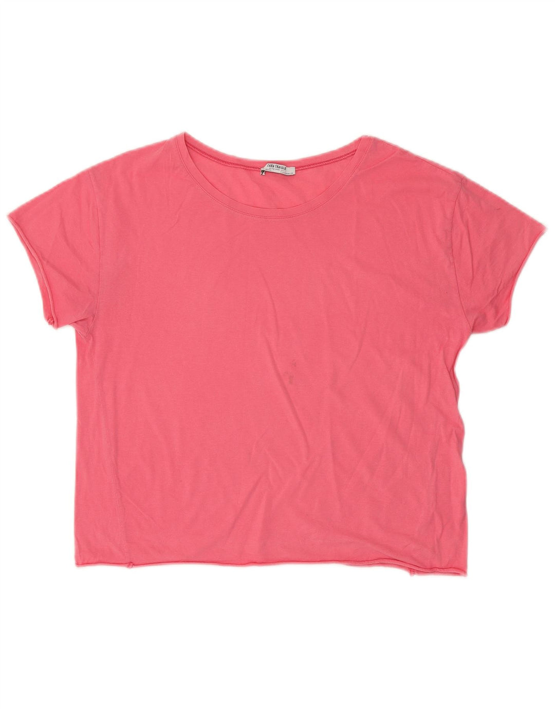 Camiseta feminina Zara Trafaluc Top UK 14 rosa médio