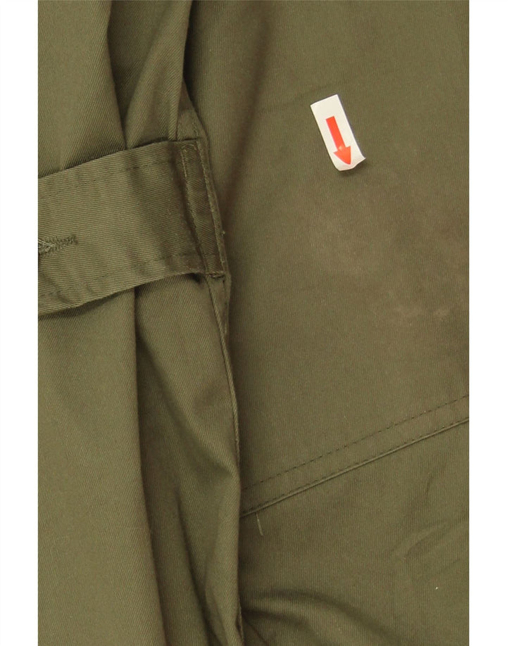 Jaqueta utilitária masculina vintage UK 40 poliéster cáqui grande