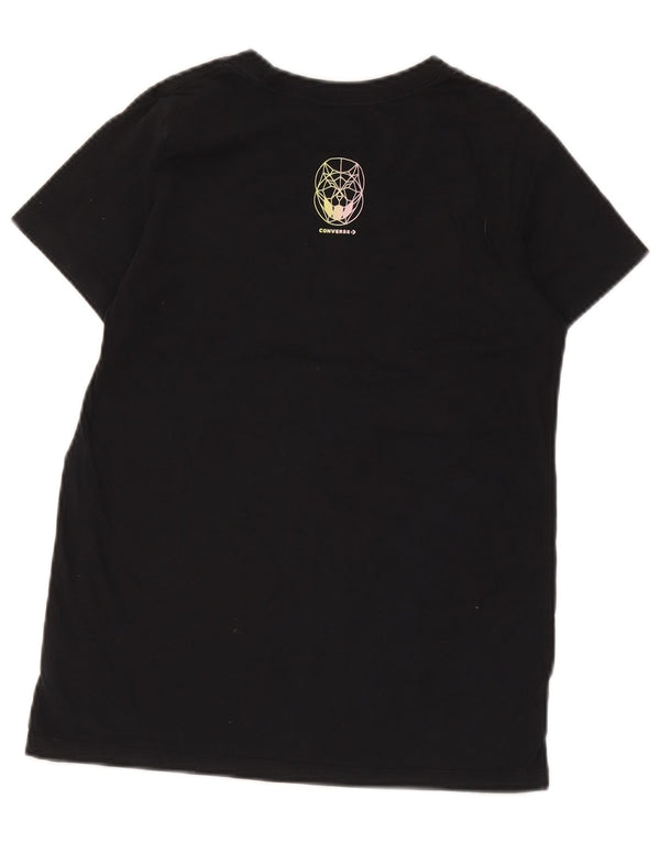 Camiseta feminina Converse com estampa gráfica UK 6 XS algodão preto