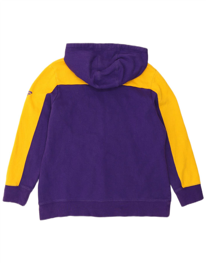 Jumper com capuz NFL Boys Vikings 13-14 anos grande bloco colorido roxo