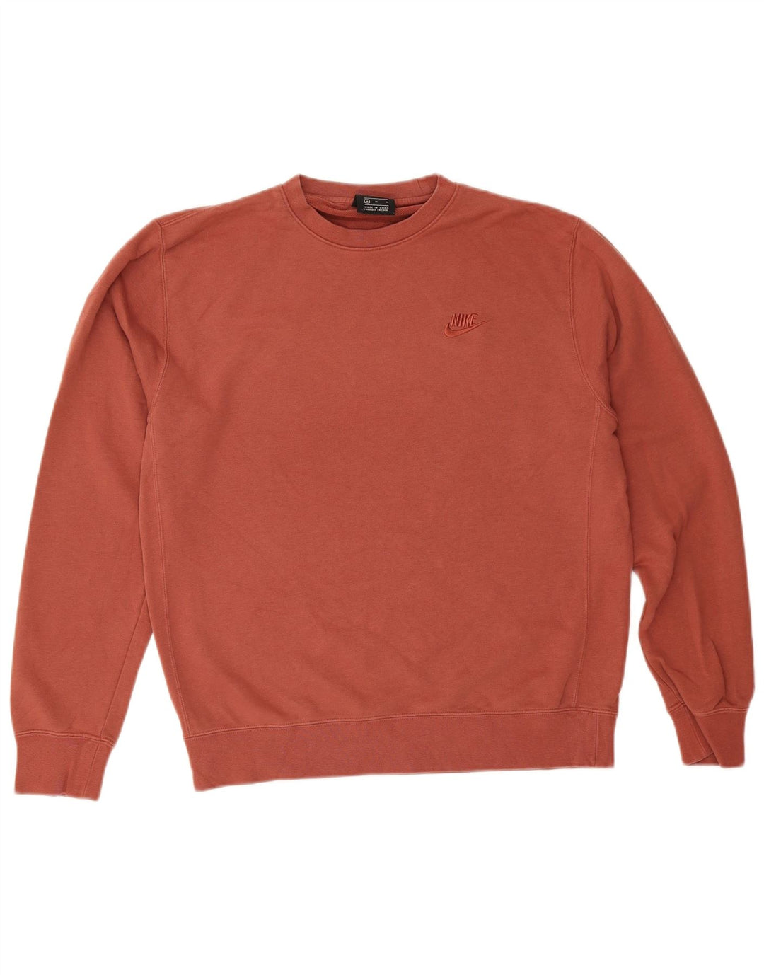 NIKE Mens Moletom Jumper Médio Algodão Vermelho