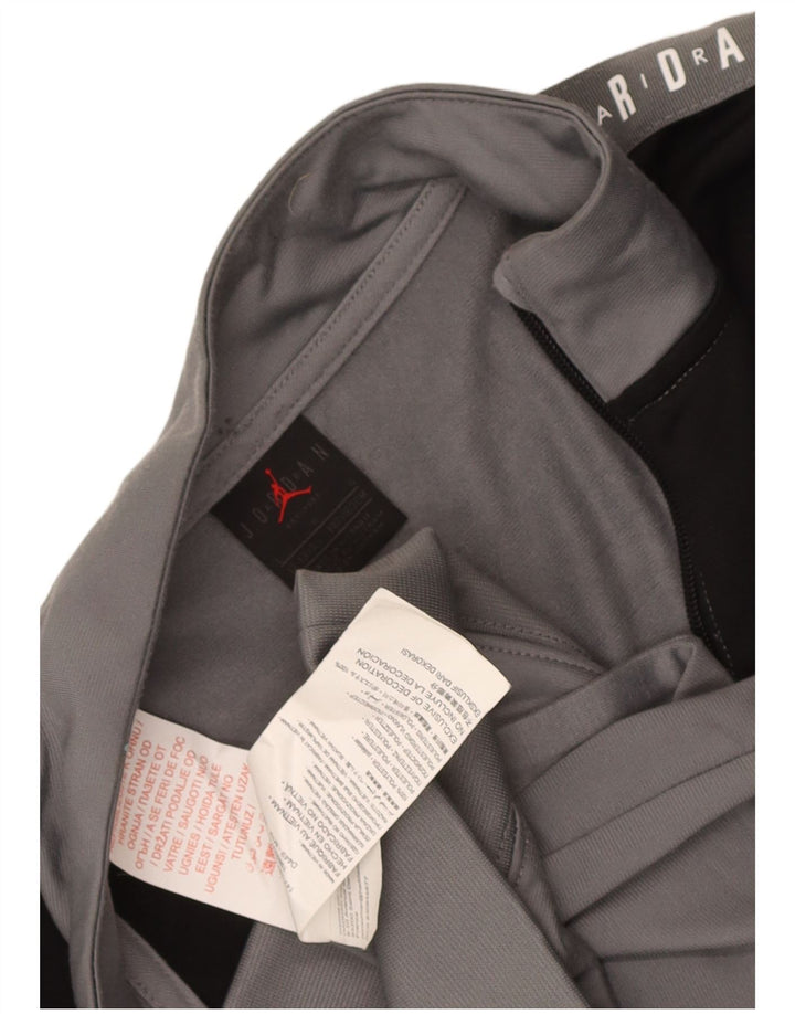 Suéter gráfico Jordan Boys 12-13 anos grande cinza colorblock
