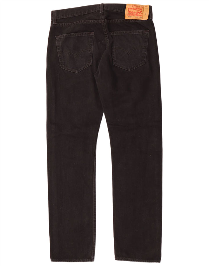 Jeans Levi's 501 Straight Masculino W32 L32 Algodão Preto