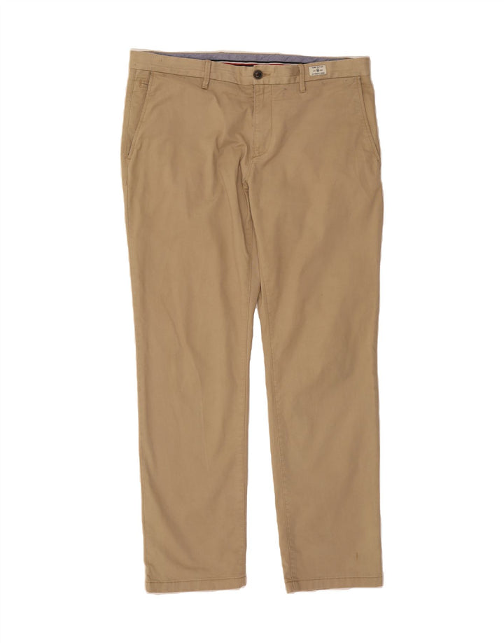TOMMY HILFIGER Mens Straight Chino Trousers W36 L32 Beige Cotton Vintage Tommy Hilfiger and Second-Hand Tommy Hilfiger from Messina Hembry 