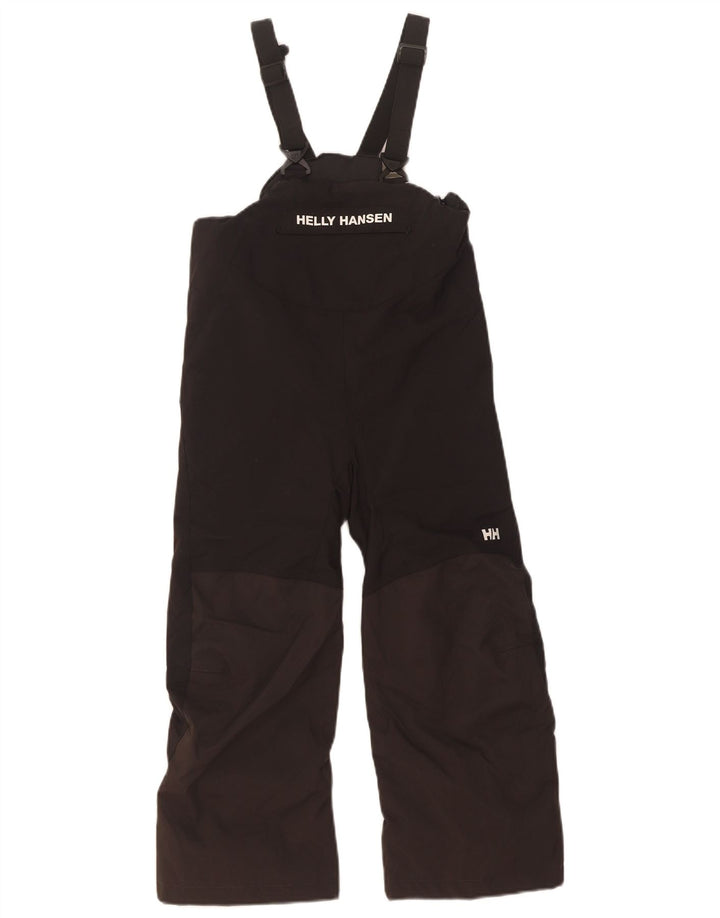 Calças de esqui Helly Hansen Boys Graphic Dungarees 5-6 anos preto poliamida