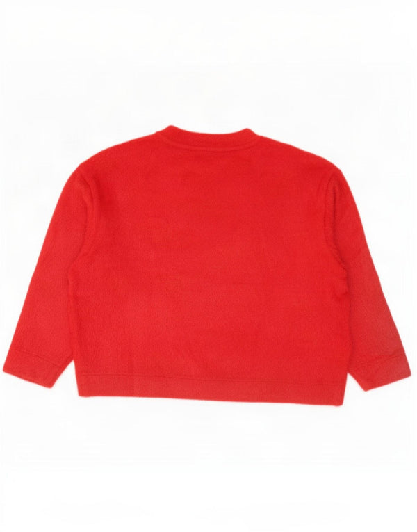 Suéter feminino Marks & Spencer grande com gola redonda Reino Unido 16 grande vermelho