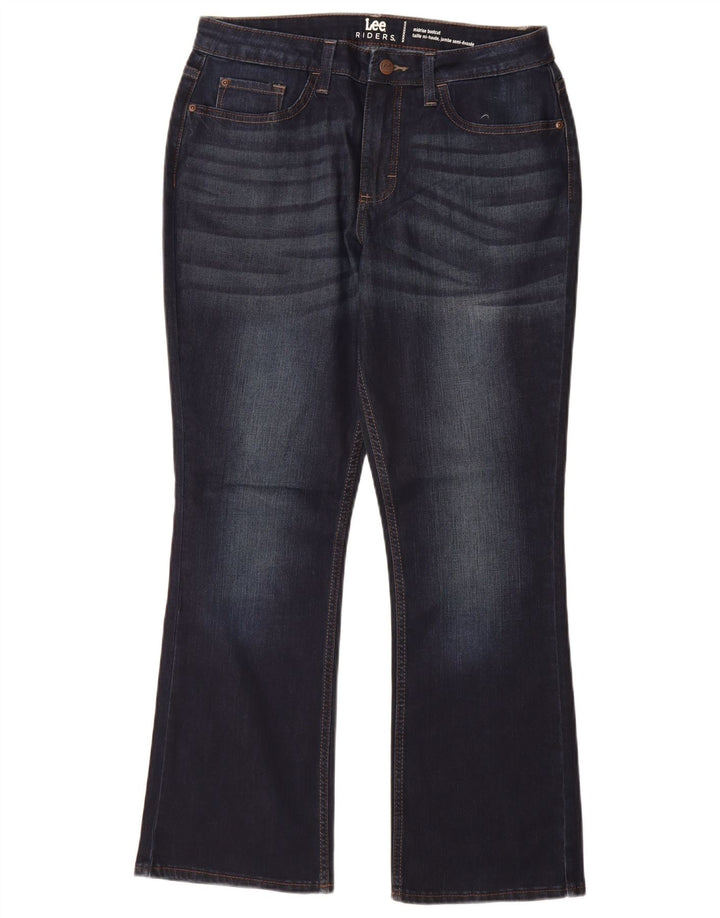 Lee Womens Riders Mid Rise Bootcut Jeans EUA 10 Grande W30 L29 Azul Marinho