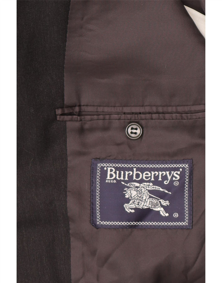 Jaqueta blazer masculina Burberrys com 3 botões IT 52 grande lã cinza