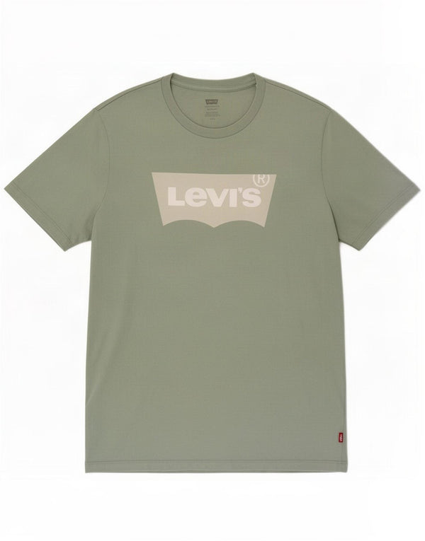 Camiseta masculina Levi's Standard Fit gráfica de algodão verde médio