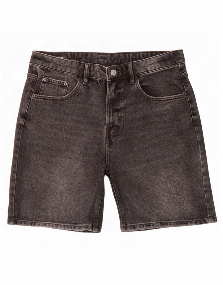 Zara Mens Denim Shorts EU 40 Médio W31 Cinza Algodão