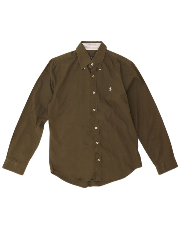 Camisa masculina Ralph Lauren pequena cáqui
