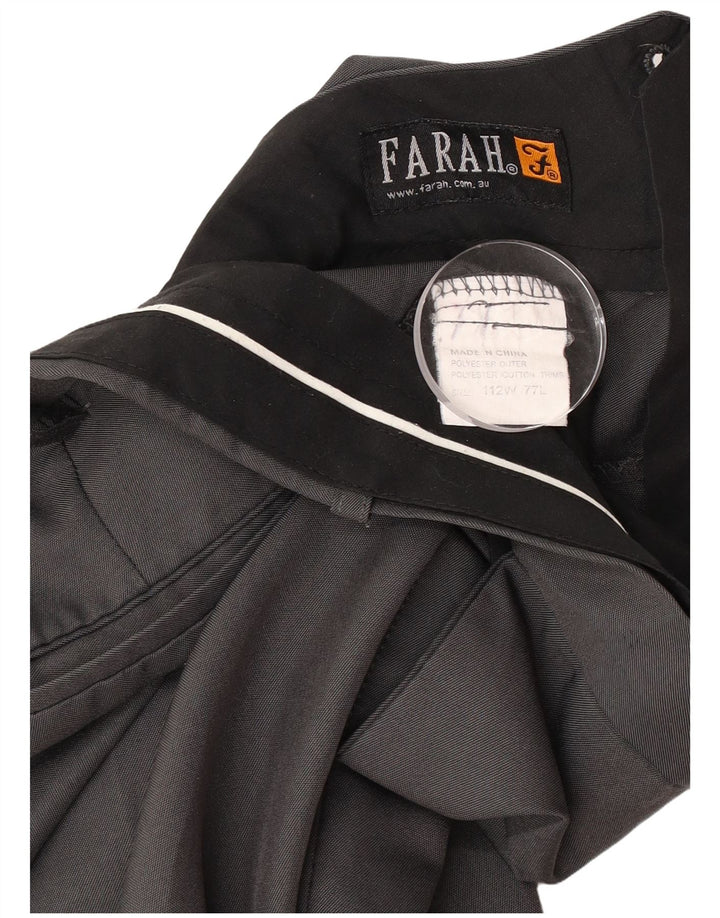 Farah Calça masculina cônica W42 L30 poliéster cinza