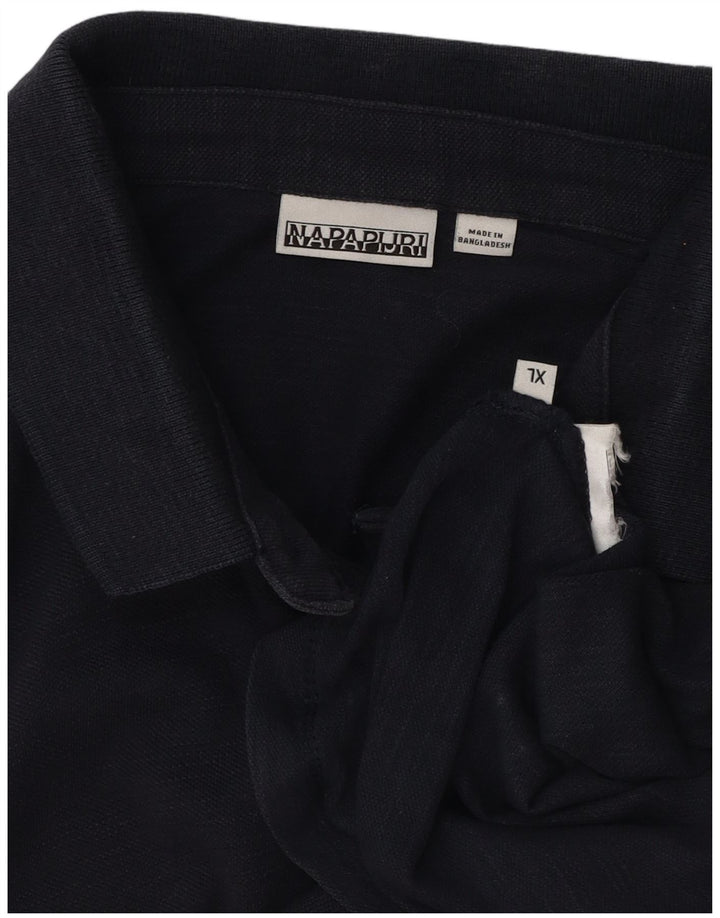 NAPAPIJRI Mens Polo Shirt XL Navy Blue