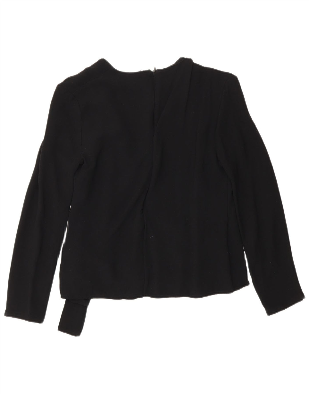 Blusa feminina French Connection manga comprida envolvente Reino Unido 8 pequena preta