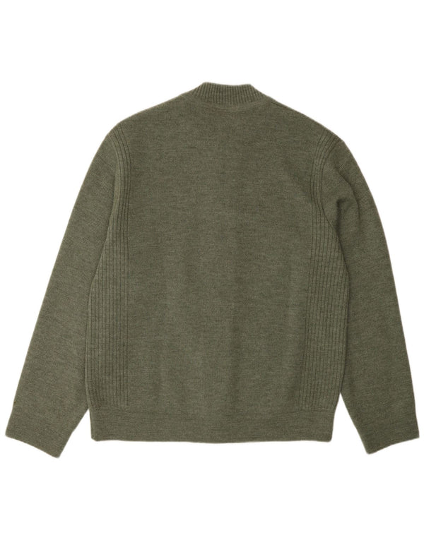 Suéter cardigã masculino Breidhof de ajuste regular UE 52 verde grande