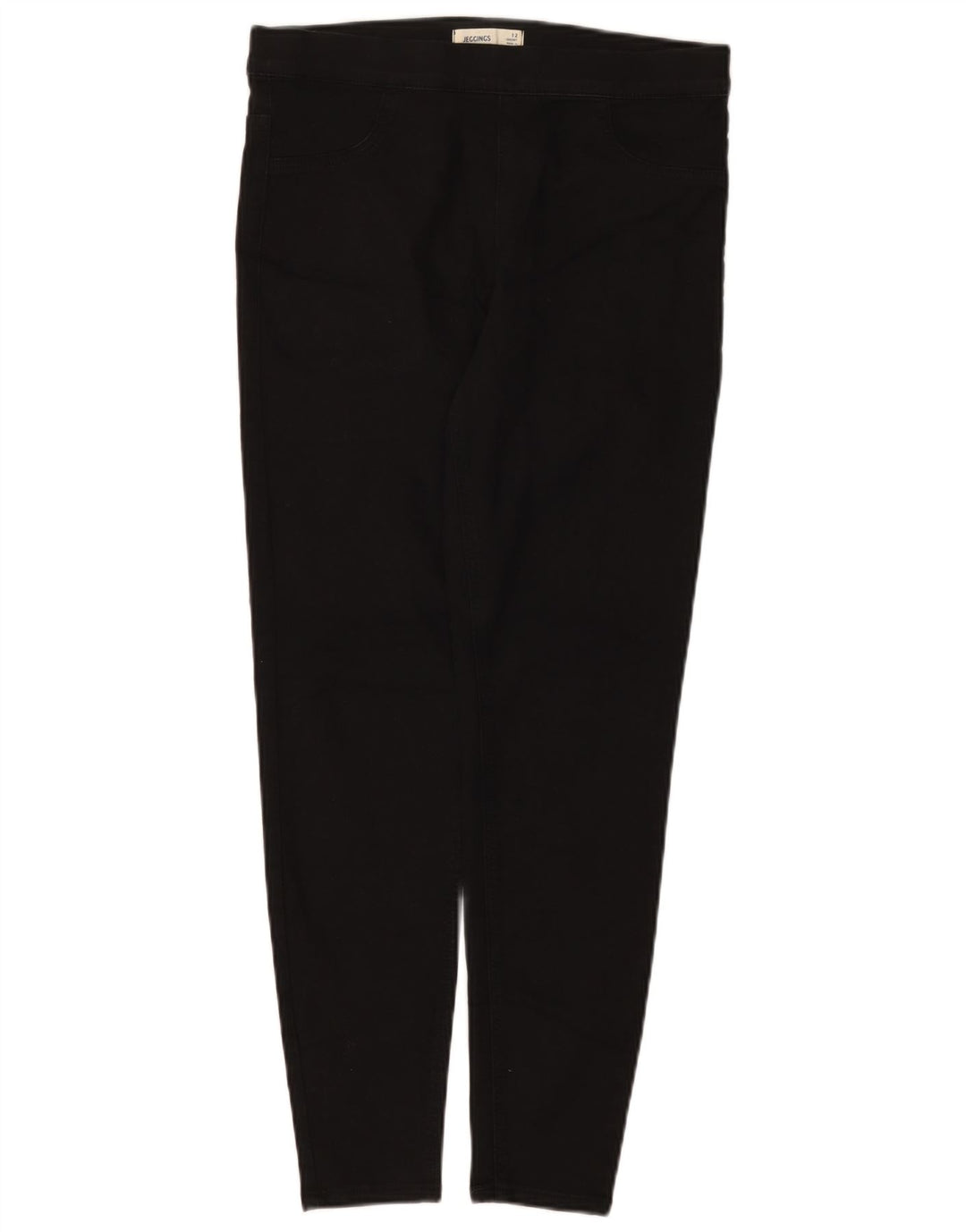 Jeans Marks & Spencer curtos femininos UK 12 médio W30 L26 preto