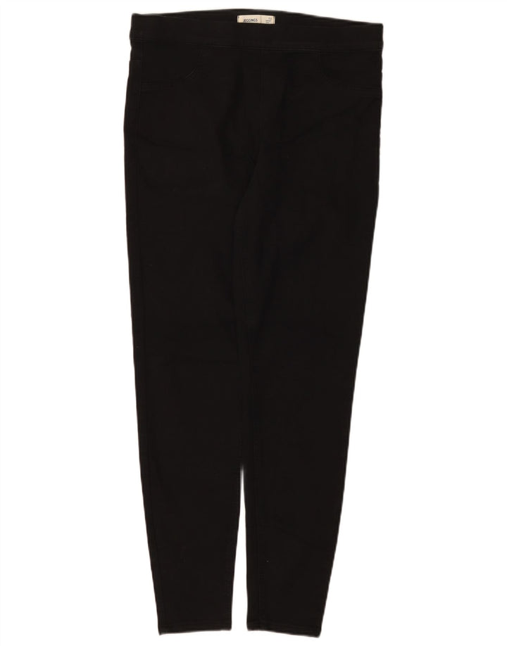 Jeans Marks & Spencer curtos femininos UK 12 médio W30 L26 preto