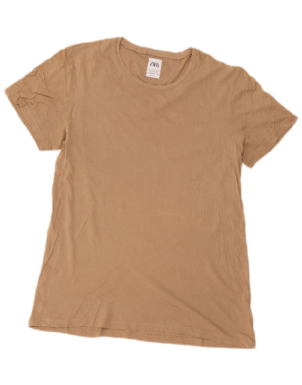 Zara Camiseta masculina grande bege