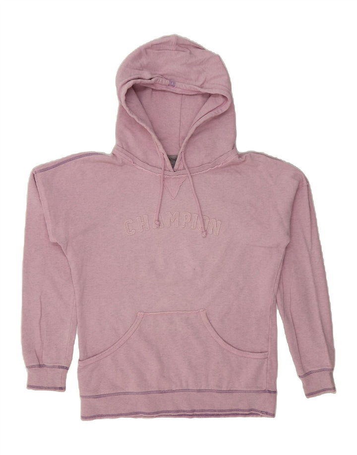 CHAMPION Womens Graphic Hoodie Jumper UK 18 XL Purple Cotton Vintage Champion and Second-Hand Champion from Messina Hembry 