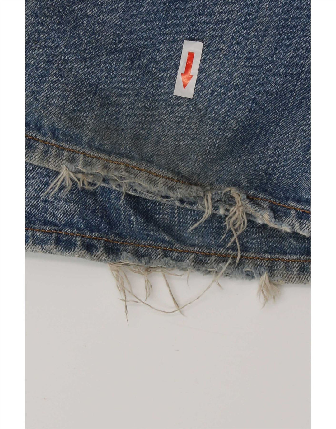 Diesel Mens Levan Distressed Straight Jeans W32 L32 Azul Algodão