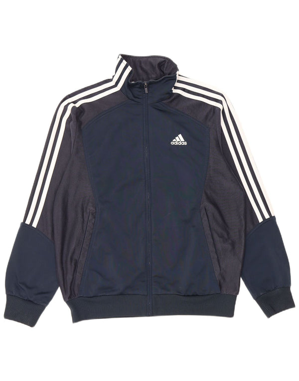 ADIDAS Meninos Graphic Tracksuit Top Jacket 13-14 Anos Azul Marinho Camuflagem
