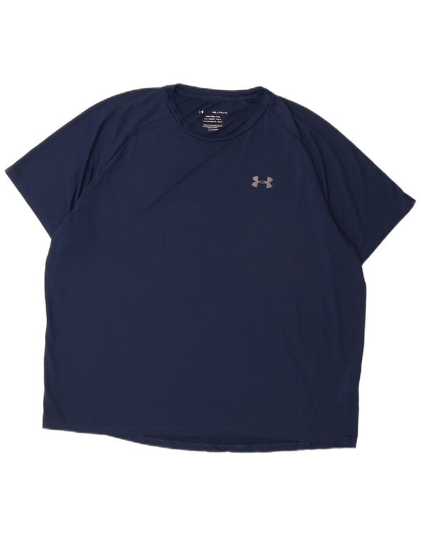 Camiseta masculina Under Armour Top 2XL poliéster azul marinho
