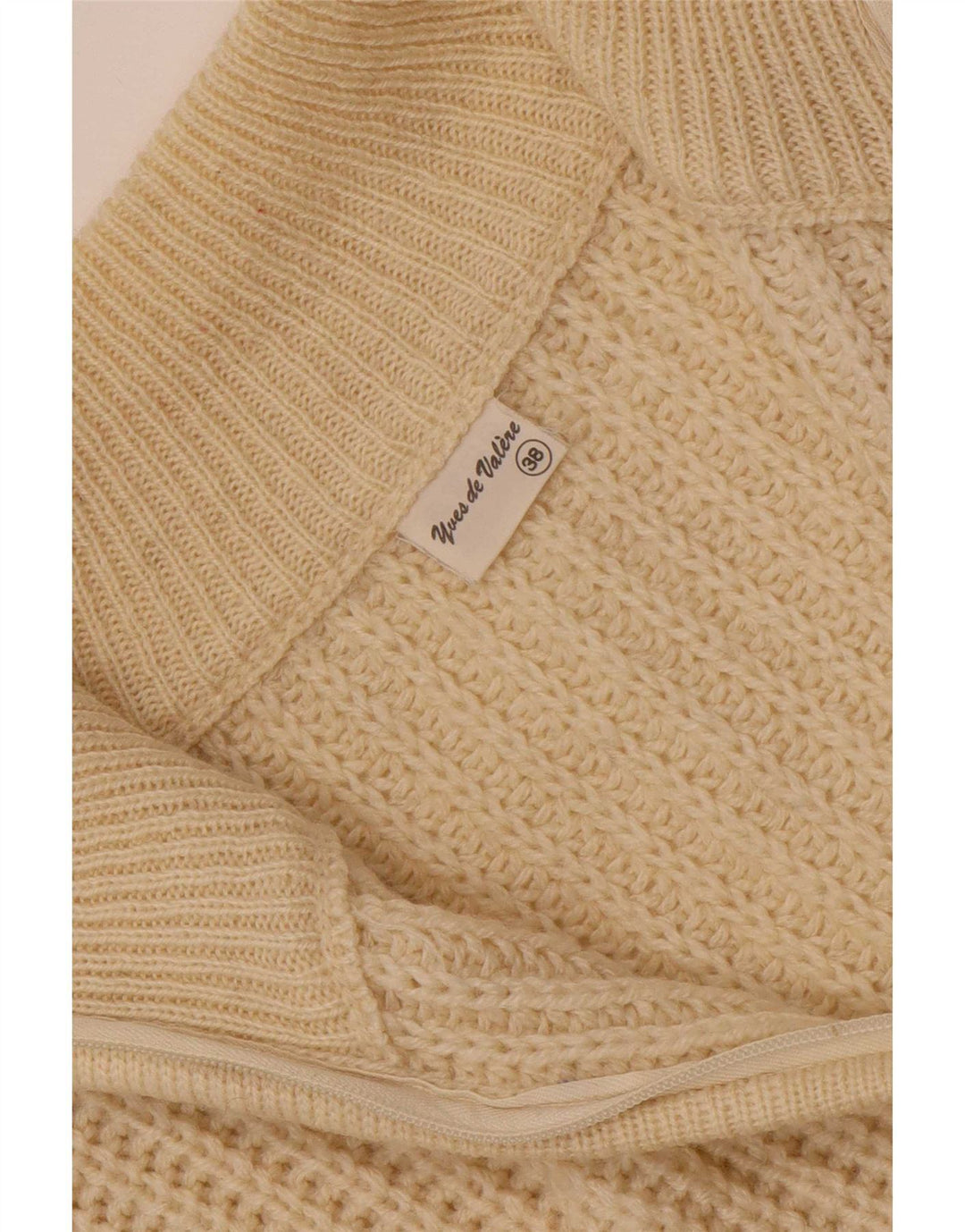 Suéter Cardigan Masculino Vintage UK 38 Bege Médio
