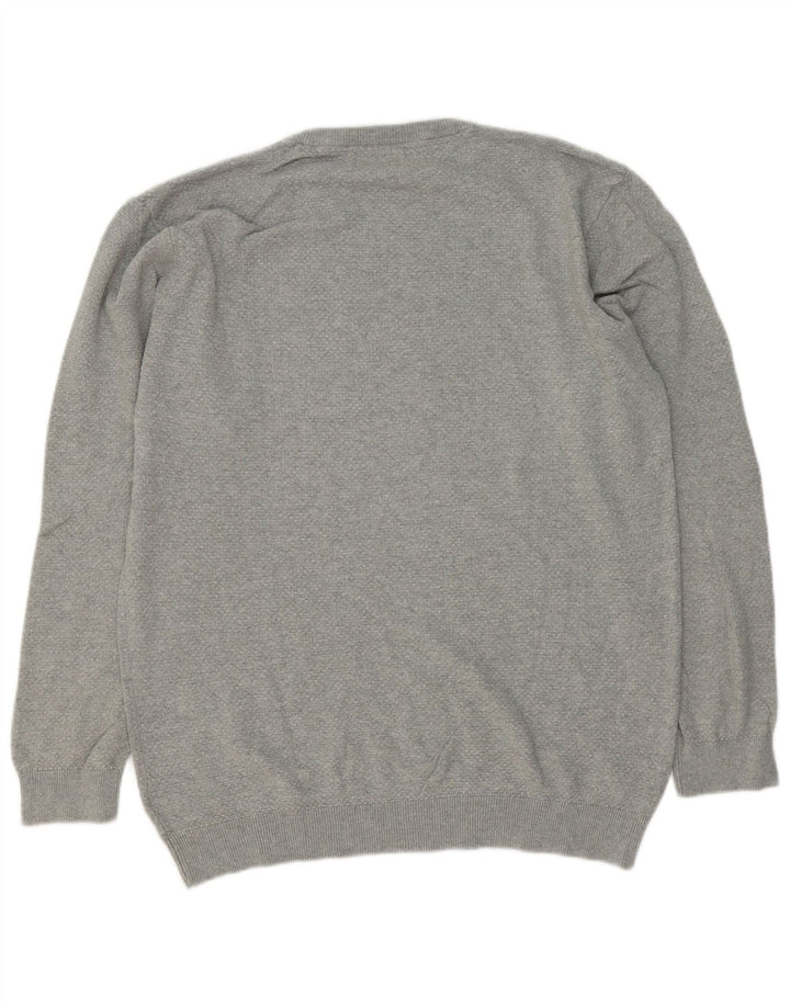 Suéter masculino Marks & Spencer com gola redonda XL algodão cinza
