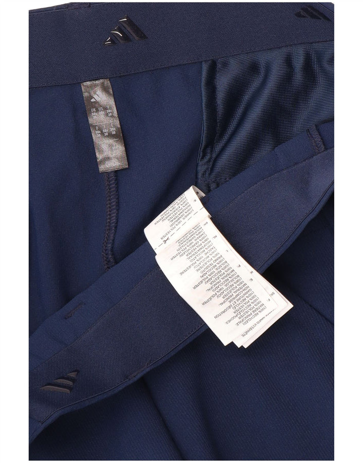 Calça Chino Adidas Masculina Pegged W38 L28 Azul Marinho Poliéster