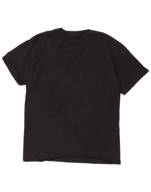 Camiseta masculina estampada Champion grande algodão preto