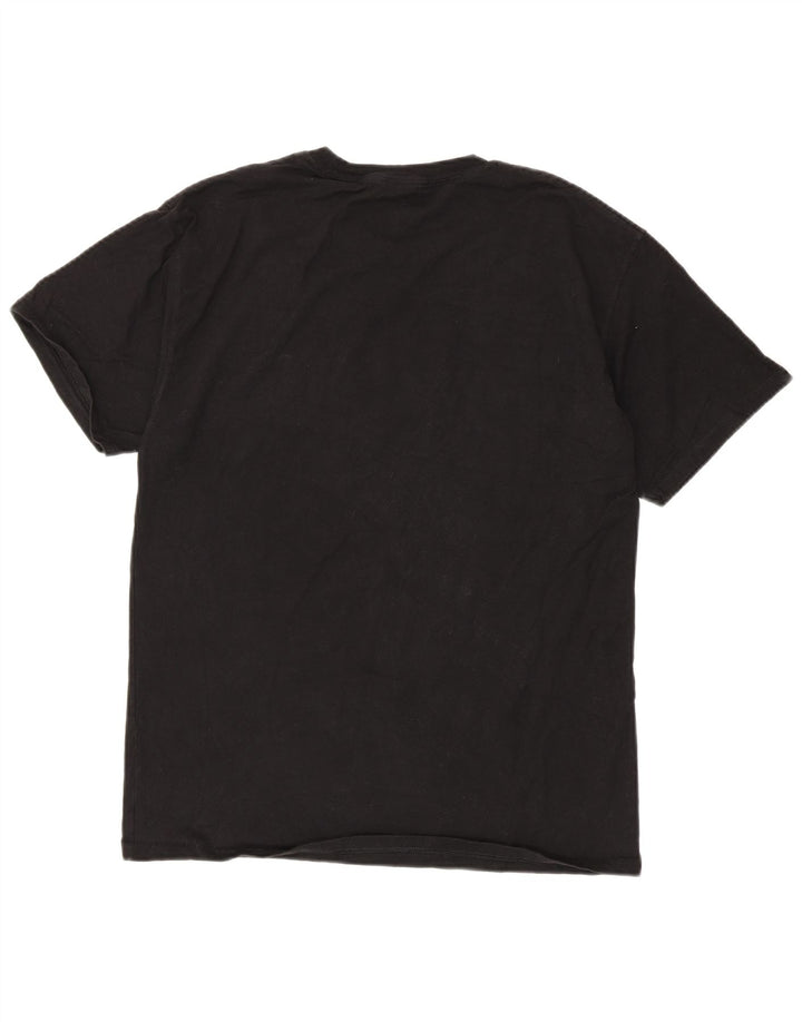Camiseta masculina estampada Champion grande algodão preto