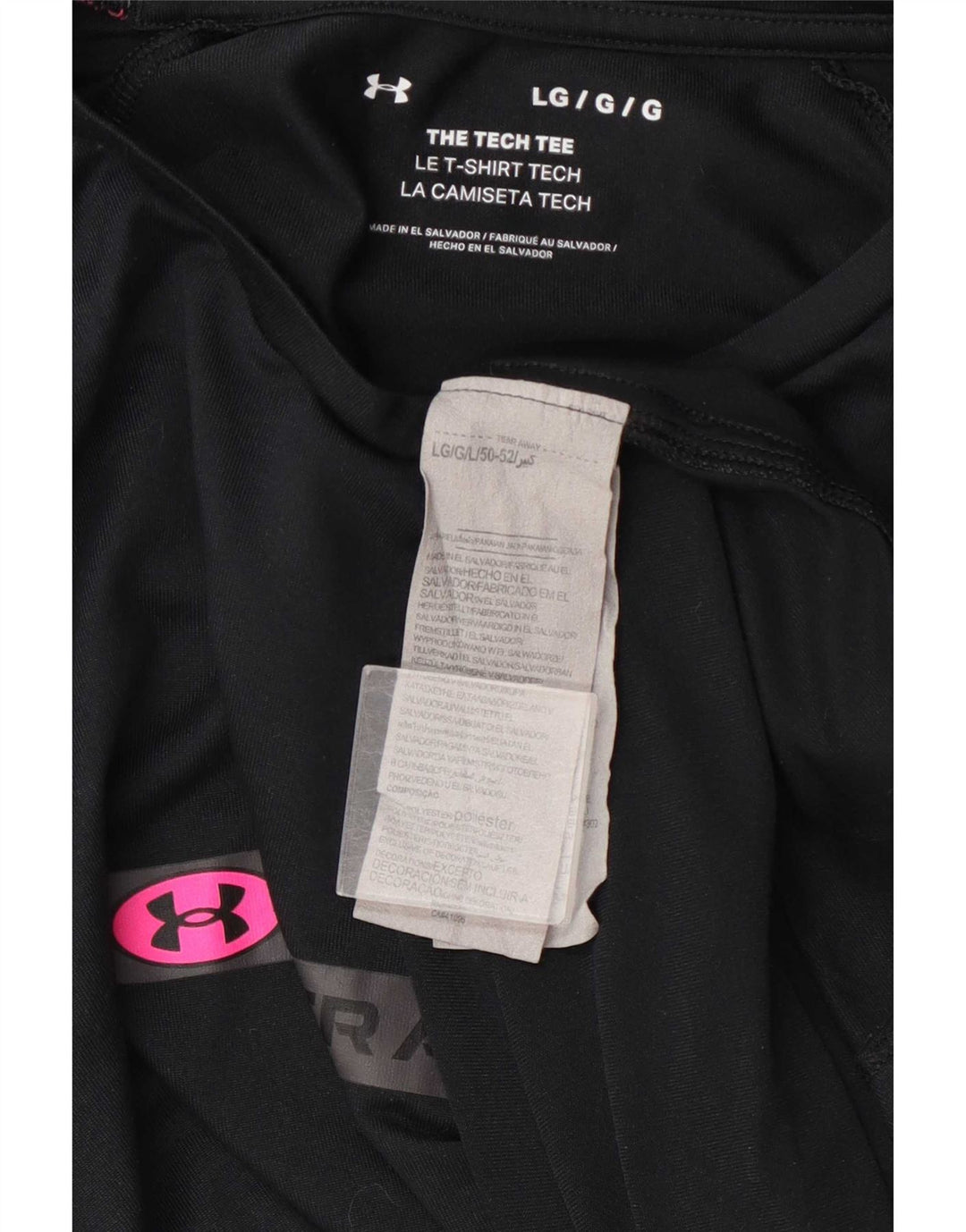 Camiseta gráfica masculina Under Armour grande poliéster preto