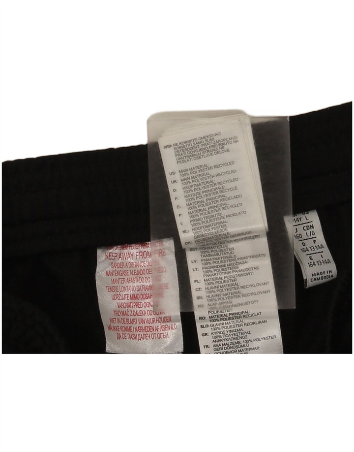 Adidas meninos calças de treino joggers 13-14 anos preto poliéster