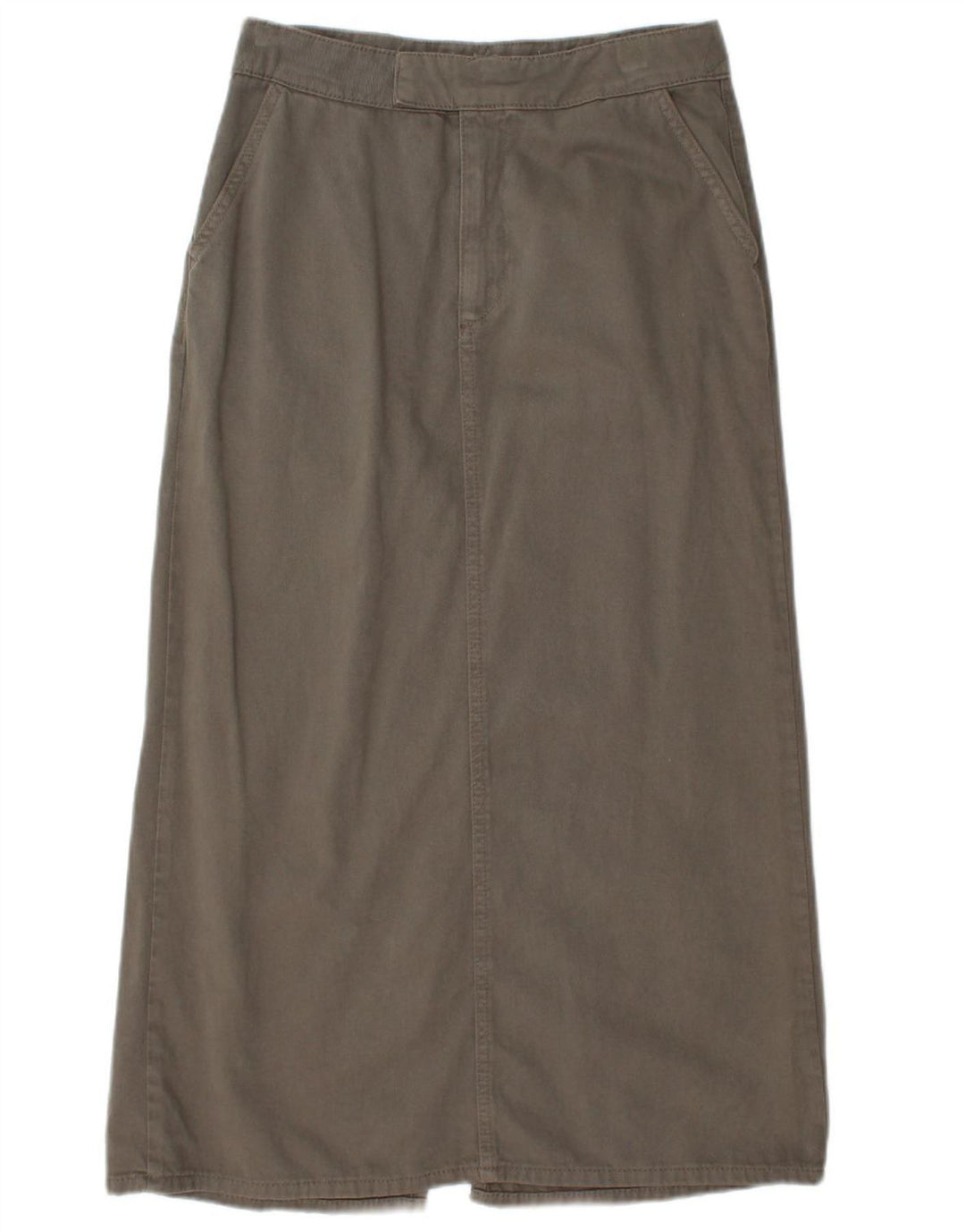 Saia midi feminina PULL & BEAR W28 algodão cinza médio