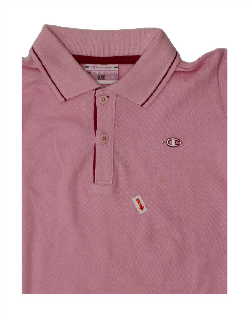 CHAMPION Baby Girls Polo Shirt 12-18 Months Large Pink Cotton Vintage Champion and Second-Hand Champion from Messina Hembry 