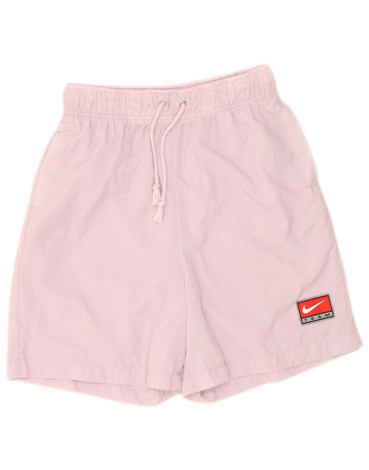 Shorts esportivos femininos Nike UK 8 pequeno roxo poliéster