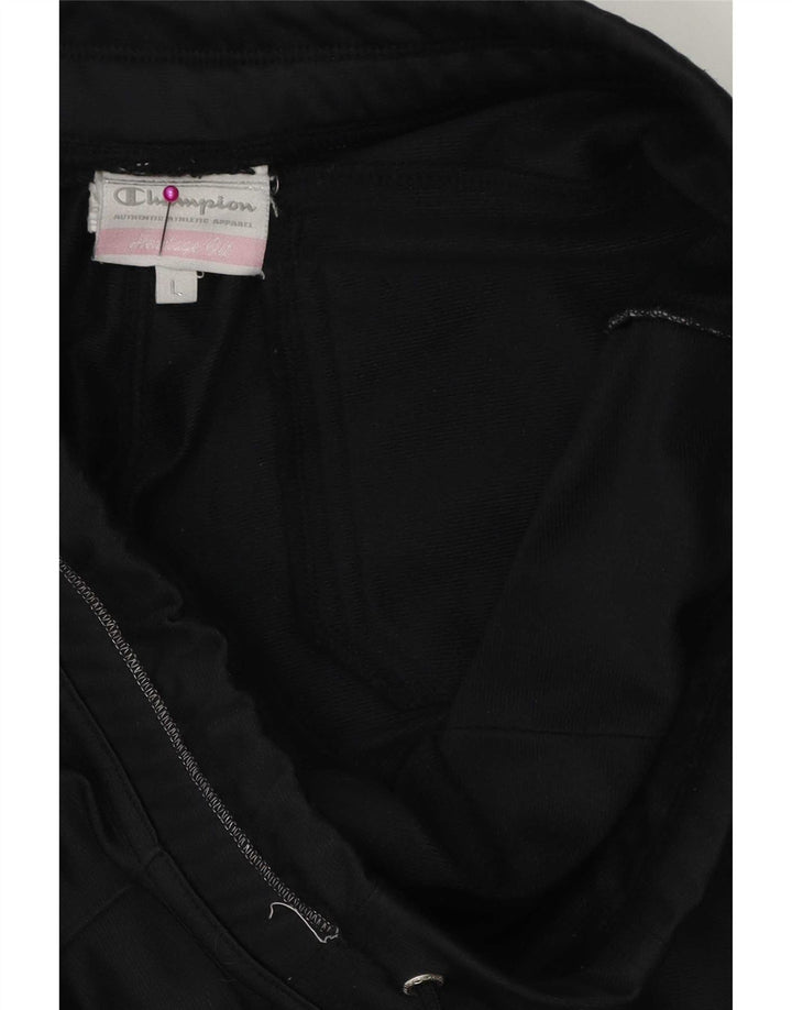 Calça de treino feminina Champion UK 14 grande poliéster preto