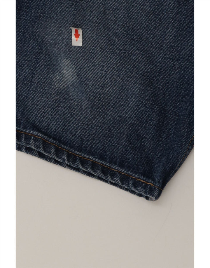 LEVI'S Masculino 502 Shorts Jeans W30 Algodão Azul Médio