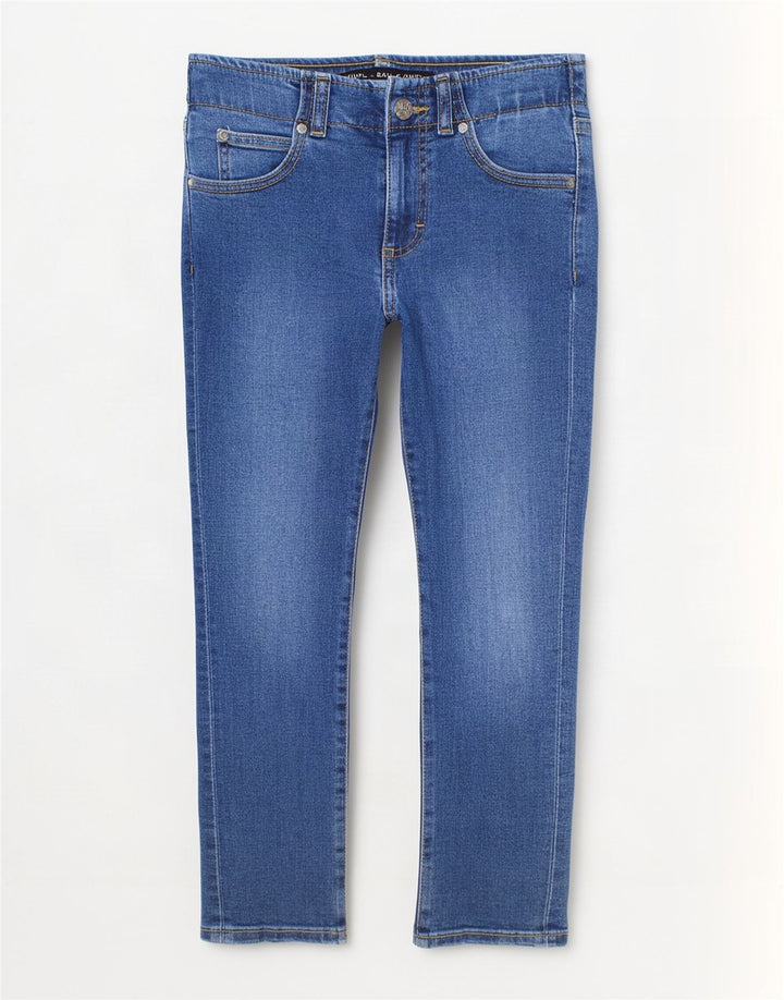 Lee Boys Slim Jeans 11-12 Anos W24 L29 Azul Algodão