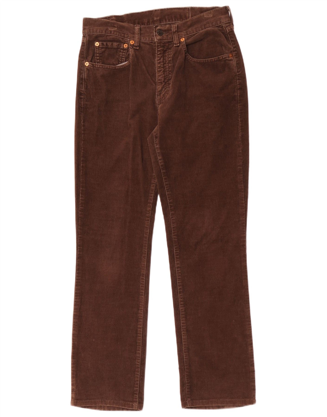 Calça masculina de veludo cotelê Levi's W28 L29 marrom