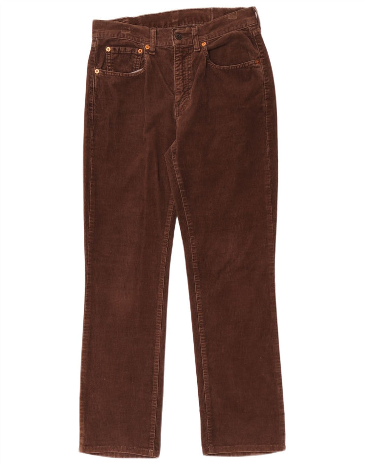 Calça masculina de veludo cotelê Levi's W28 L29 marrom