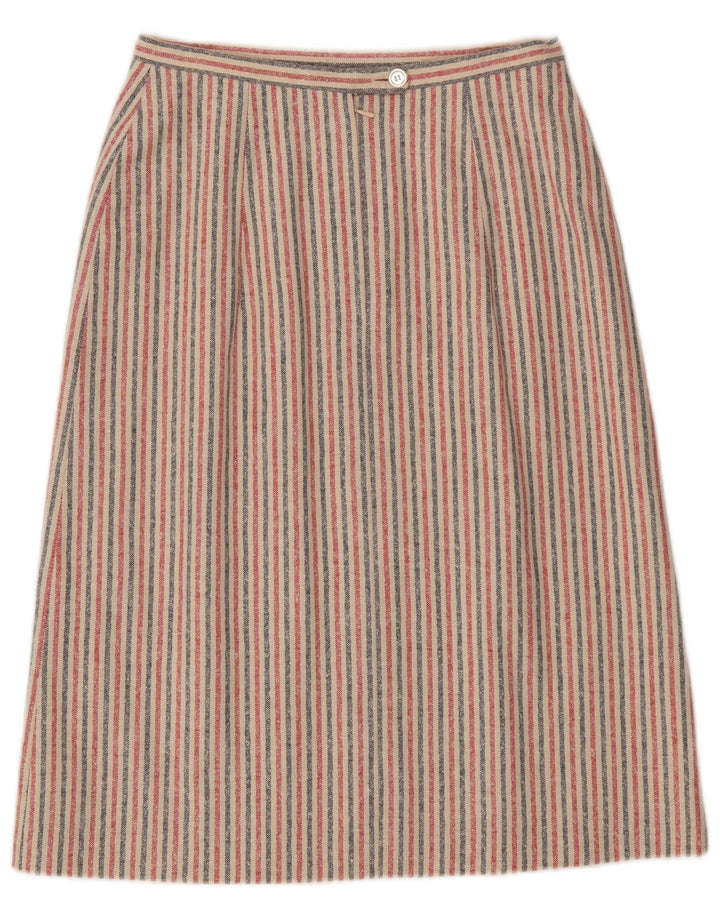 Saia Midi Feminina Vintage W27 Pequena Listrada Multicolorida