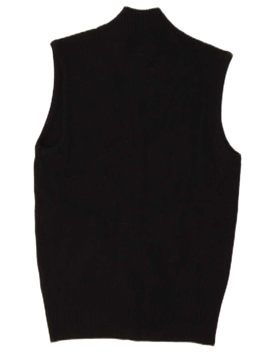 Suéter cardigã feminino sem mangas Energie UK 12 acrílico preto médio