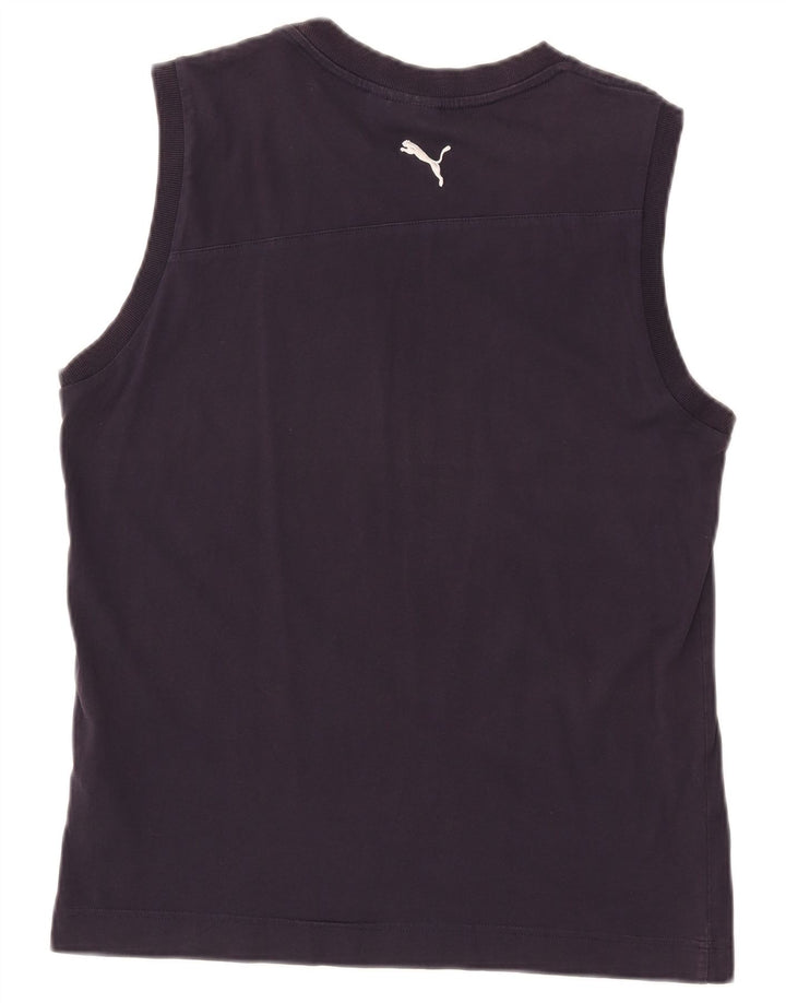 Puma Mens Graphic Vest Top Grande Azul Marinho