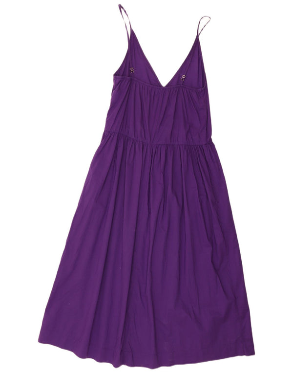 Vestido de verão feminino Benetton UK 6 XS algodão roxo