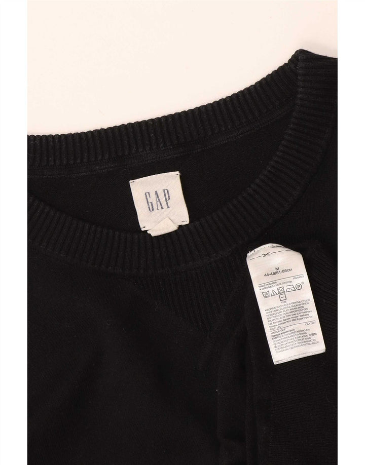 Suéter masculino Gap com gola redonda, pequeno algodão preto