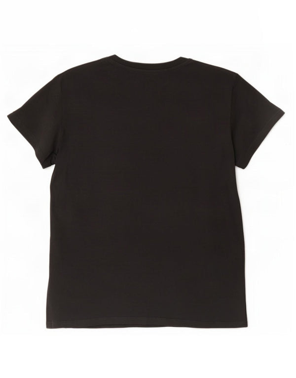 Camiseta feminina gráfica Levi's UK 14 algodão cinza médio