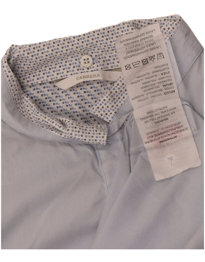 Camisa feminina CARRERA UK 16 grande algodão azul