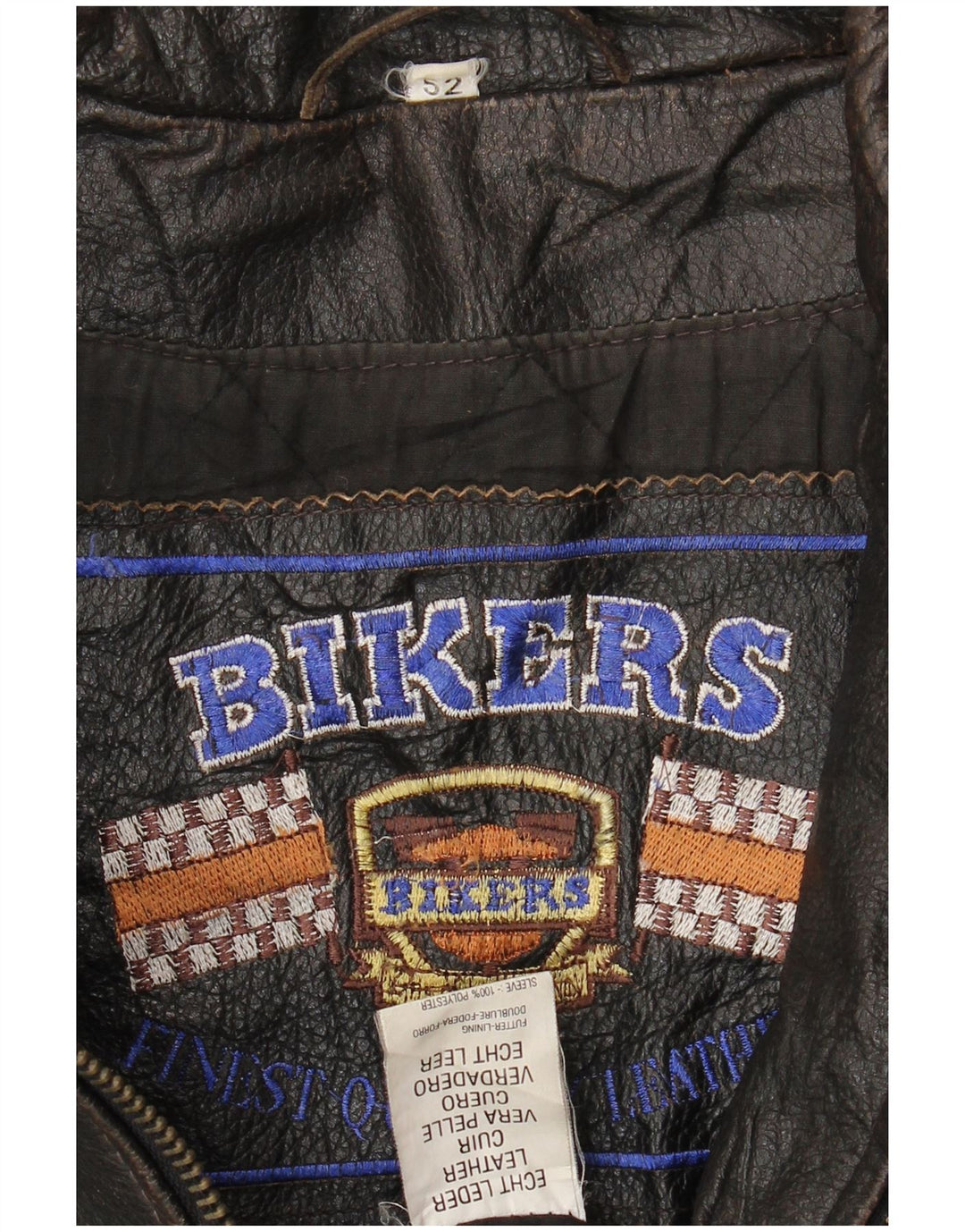 Jaqueta masculina de couro para motociclistas IT 52 XL couro marrom